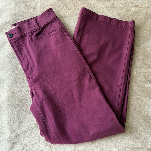 NWT Madewell The Emmett Wide-Leg Pant Garment Dyed Edition Iris Bloom Size 29 - Picture 10 of 12